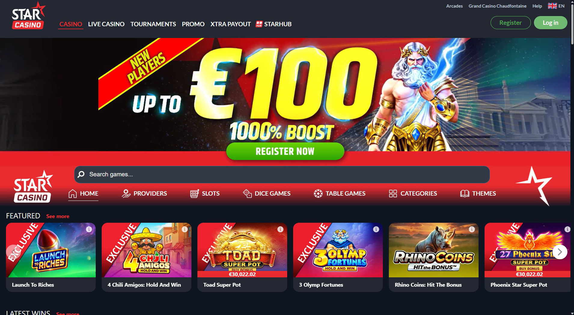 2. Star Casino- Accesso rapido al casinò Skrill